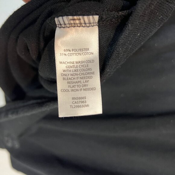 Black Ruched Dress Knit Midi Bodycon XL - Picture 8 of 10